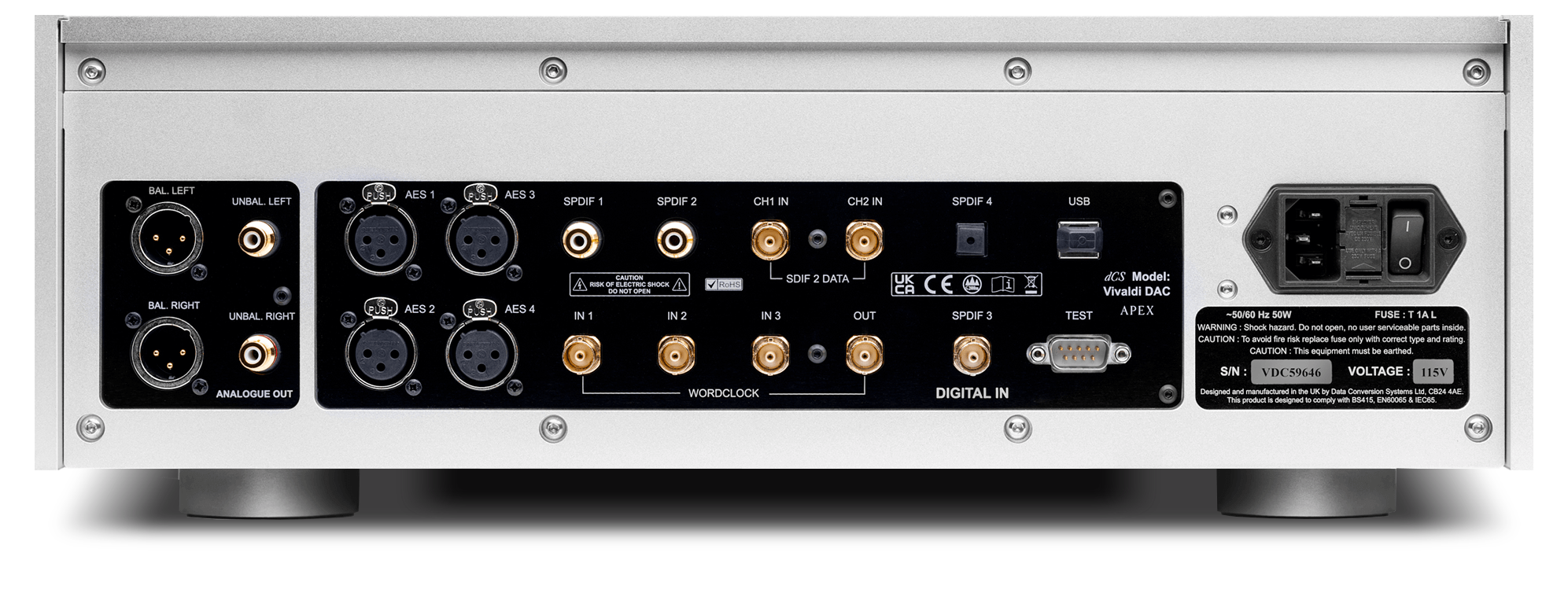 dCS Vivaldi DAC Apex - Back